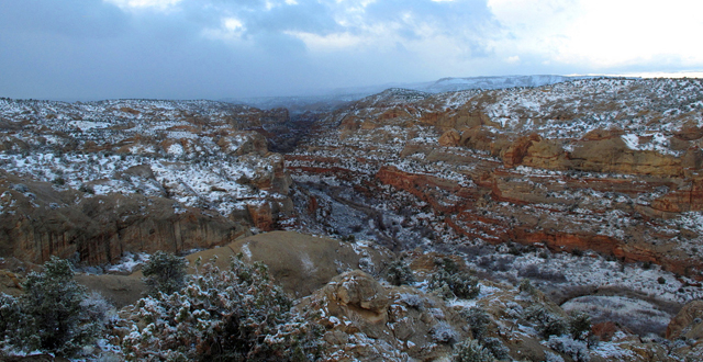 Snow in Escalante By oldmantravels